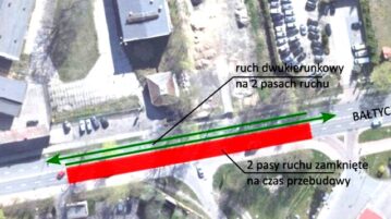 Zmiana organizacji ruchu na ulicy Bałtyckiej