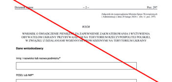 Zakończenie wypłat świadczeń z tytułu zapewnienia zakwaterowania i wyżywienia obywatelom Ukrainy