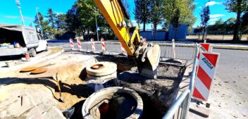 Roboty drogowe na skrzyżowaniu ulic Konarskiego i Leszczyńskiego