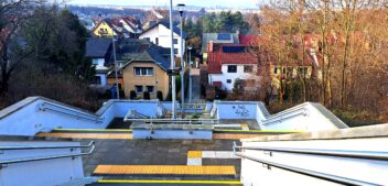 Widok na schody widokowe