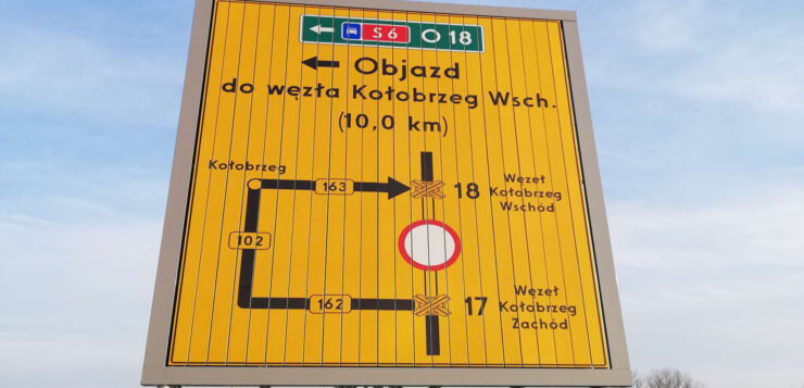 Utrudnienia i objazdy na tablicach