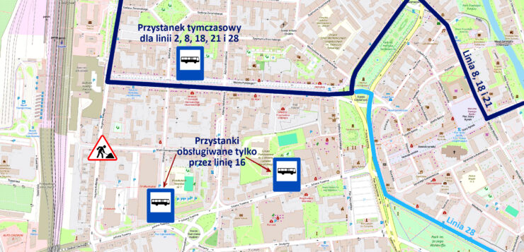 Skrzyżowanie ulic Kołłątaja i Konopnickiej – zmiany w organizacji ruchu i komunikacji miejskiej